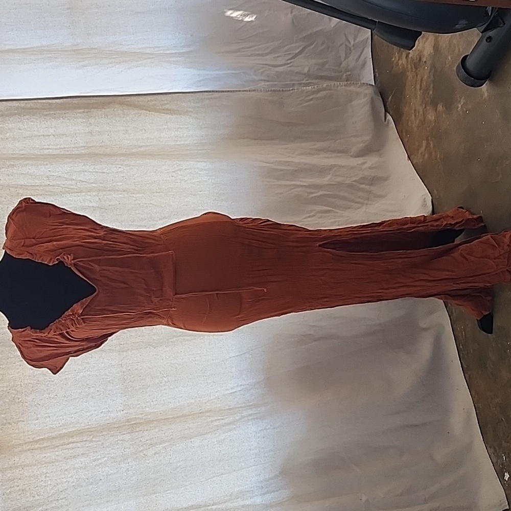 H&M Rust Orange Maxi Dress